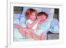 Mary Cassatt Breakfast in Bed-null-Framed Art Print