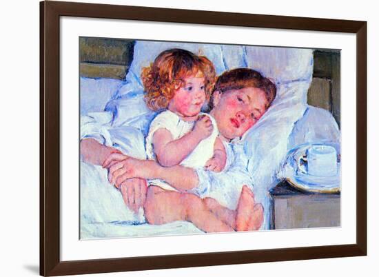 Mary Cassatt Breakfast in Bed-null-Framed Art Print