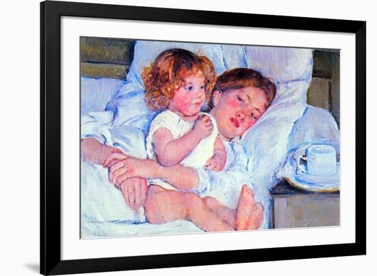 Mary Cassatt Breakfast in Bed-null-Framed Art Print