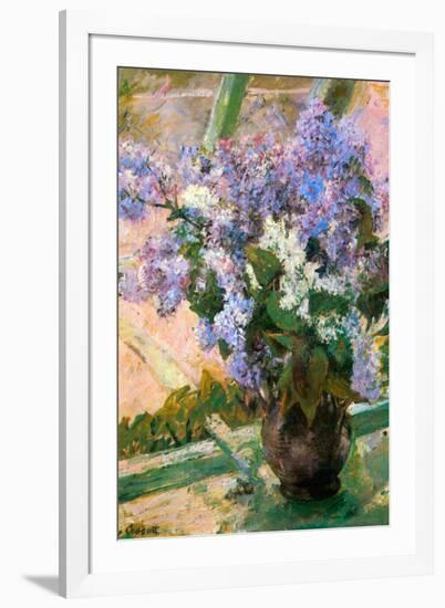 Mary Cassatt Flowers in the Window-null-Framed Art Print