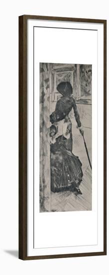 'Mary Cassatt in the Louvre', c.1880, (1946)-Edgar Degas-Framed Art Print