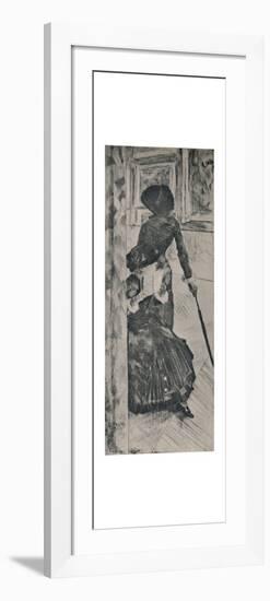 'Mary Cassatt in the Louvre', c.1880, (1946)-Edgar Degas-Framed Giclee Print