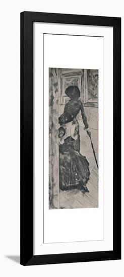 'Mary Cassatt in the Louvre', c.1880, (1946)-Edgar Degas-Framed Giclee Print