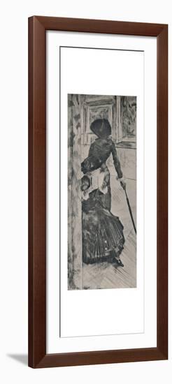 'Mary Cassatt in the Louvre', c.1880, (1946)-Edgar Degas-Framed Giclee Print