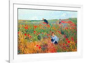 Mary Cassatt Poppy In The Field-Mary Cassatt-Framed Art Print