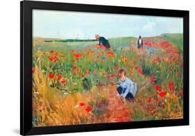 Mary Cassatt Poppy In The Field-Mary Cassatt-Framed Art Print