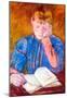 Mary Cassatt Thoughtful Reader Art Print Poster-null-Mounted Poster