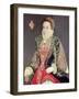 Mary Denton, Nee Martyn, Aged 15 in 1573-George Gower-Framed Giclee Print