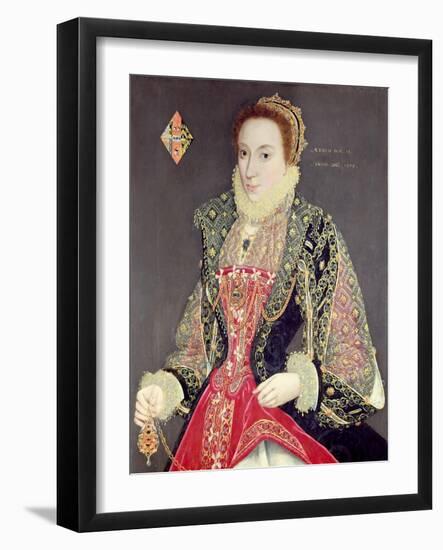 Mary Denton, Nee Martyn, Aged 15 in 1573-George Gower-Framed Giclee Print