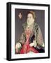 Mary Denton, Nee Martyn, Aged 15 in 1573-George Gower-Framed Giclee Print