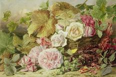 Peonies, Roses and Hollyhocks, 1862-Mary Elizabeth Duffield-Framed Giclee Print