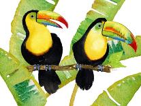 Tropical Paradise Parrot 2-Mary Escobedo-Art Print