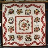 Fine and Important Appliqued and Stuffed Album Quilt 90 X 90in, Baltimore, MD, 1850-Mary Evans-Stretched Canvas