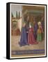 Mary Finding Herself Pregnant Visits Her Friends Elizabeth and Zechariah-Jean Fouquet-Framed Stretched Canvas