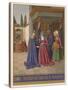 Mary Finding Herself Pregnant Visits Her Friends Elizabeth and Zechariah-Jean Fouquet-Stretched Canvas