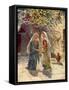 Mary goes to the house of Zacharias - Bible-William Brassey Hole-Framed Stretched Canvas