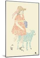 Mary Had A Little Lamb Text Poster-null-Mounted Poster