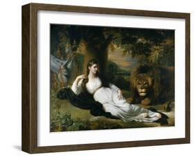 Mary Hall in the Character of Una-Benjamin West-Framed Giclee Print