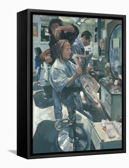 Mary Having her Hair Washed, 1989-Hector McDonnell-Framed Stretched Canvas