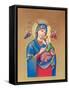Mary Holding Jesus with Angels Flying Around-Christo Monti-Framed Stretched Canvas