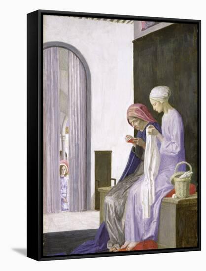 Mary in the House of Elizabeth, 1917-Robert Anning Bell-Framed Stretched Canvas