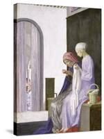 Mary in the House of Elizabeth, 1917-Robert Anning Bell-Stretched Canvas