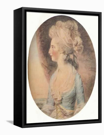 'Mary Isabella, Duchess of Rutland', c1781-John Downman-Framed Stretched Canvas