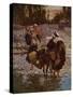 Mary, Joseph and Jesus travel to Egypt - Bible-William Brassey Hole-Stretched Canvas