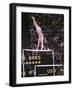 Mary Lou Retton on the Uneven Bars at the Los Angeles Olympic Games-null-Framed Photographic Print