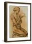 Mary Magdalen Contemplating the Crown of Thorns-Michelangelo Buonarroti-Framed Giclee Print