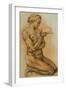 Mary Magdalen Contemplating the Crown of Thorns-Michelangelo Buonarroti-Framed Giclee Print