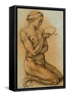 Mary Magdalen Contemplating the Crown of Thorns-Michelangelo Buonarroti-Framed Stretched Canvas