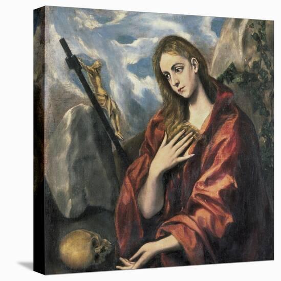 Mary Magdalen in Penitence-El Greco-Stretched Canvas
