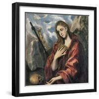 Mary Magdalen in Penitence-El Greco-Framed Art Print