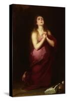 Mary Magdalene, 1650-55-Bartolome Esteban Murillo-Stretched Canvas