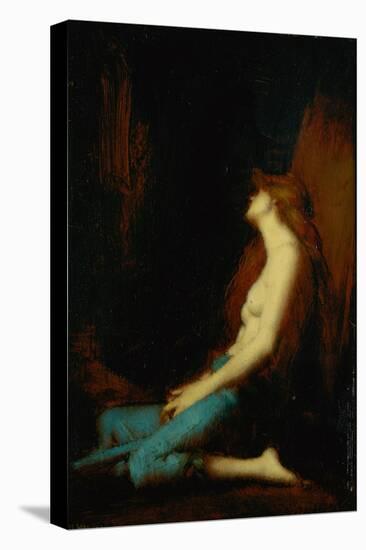 Mary Magdalene, 1880 (Oil on Canvas)-Jean-Jacques Henner-Stretched Canvas
