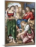 Mary Magdalene Anointing the Feet of Jesus, C1860-null-Mounted Giclee Print