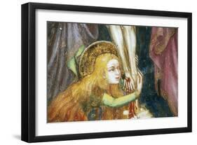 Mary Magdalene at Foot of Cross, Detail from Fresco Cycle Stories of Virgin-Ottaviano Nelli-Framed Giclee Print