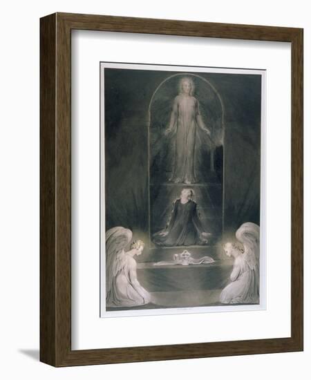 Mary Magdalene at the Sepulchre, C.1805 (W/C and Pen and Black Ink on Paper)-William Blake-Framed Giclee Print