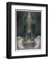 Mary Magdalene at the Sepulchre, C.1805 (W/C and Pen and Black Ink on Paper)-William Blake-Framed Giclee Print