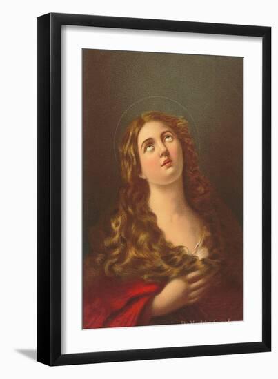 Mary Magdalene by Guino Reni, London-null-Framed Art Print