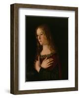 Mary Magdalene, Detail from the Virgin and Child with St. Catherine and Mary Magdalene, circa 1500-Giovanni Bellini-Framed Giclee Print