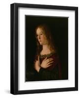 Mary Magdalene, Detail from the Virgin and Child with St. Catherine and Mary Magdalene, circa 1500-Giovanni Bellini-Framed Giclee Print