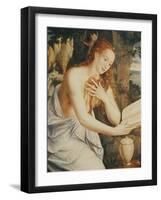 Mary Magdalene En Prayer (Oil on Wood)-Jan Massys or Metsys-Framed Giclee Print