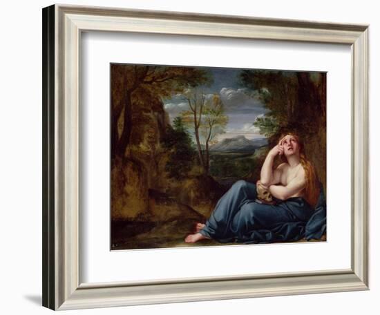 Mary Magdalene in a Landscape, C.1599-Annibale Carracci-Framed Giclee Print