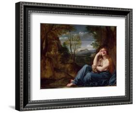 Mary Magdalene in a Landscape, C.1599-Annibale Carracci-Framed Giclee Print