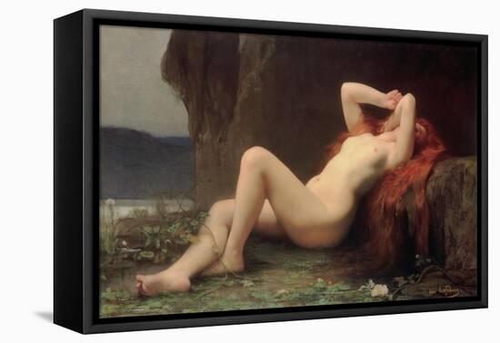 Mary Magdalene in the Cave, 1876-Jules Joseph Lefebvre-Framed Stretched Canvas