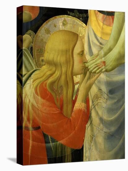 Mary Magdalene Kissing Christ's Feet, from the Deposition of Christ, 1435 (Detail)-Fra Angelico-Stretched Canvas