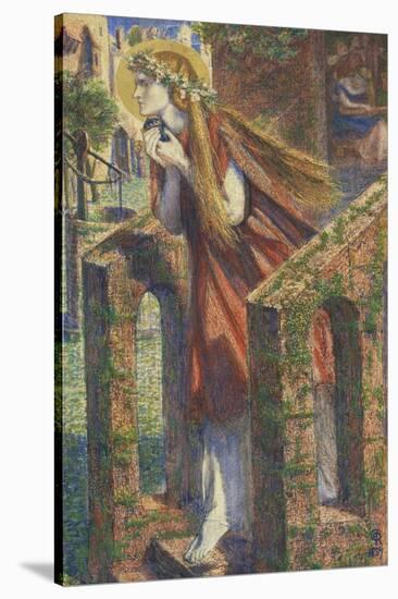 Mary Magdalene Leaving the House Feasting-Dante Gabriel Rossetti-Stretched Canvas