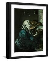 Mary Magdalene or Sorrow, circa 1869-Paul Cézanne-Framed Giclee Print